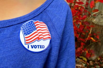 "I Voted" United States election sticker