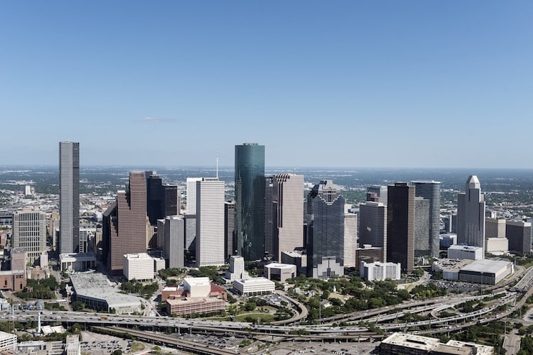aerial-view-houston-skyline