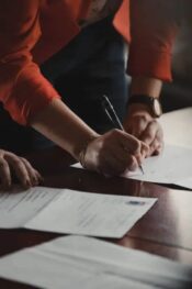 Proof of address documents: person signing a document