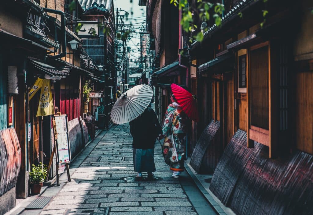 Valentine's Day in Japan - a couple on the street