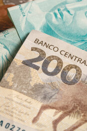 brazilian real currency symbol and bill