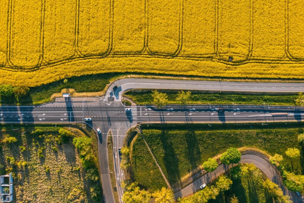 Aerial view of Poland