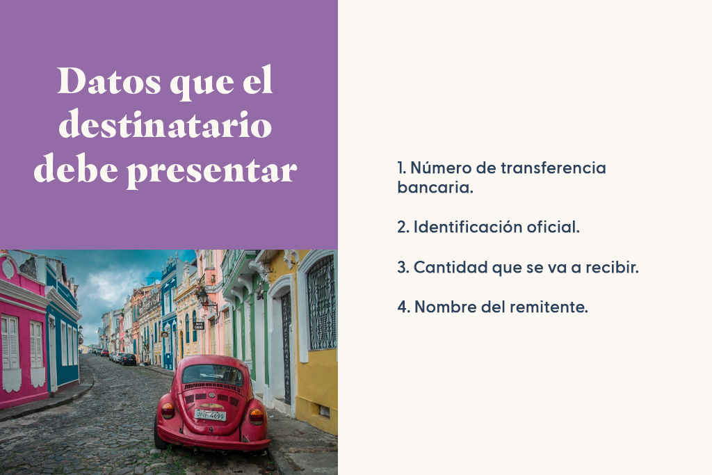 Datos que el destinatario debe presentar