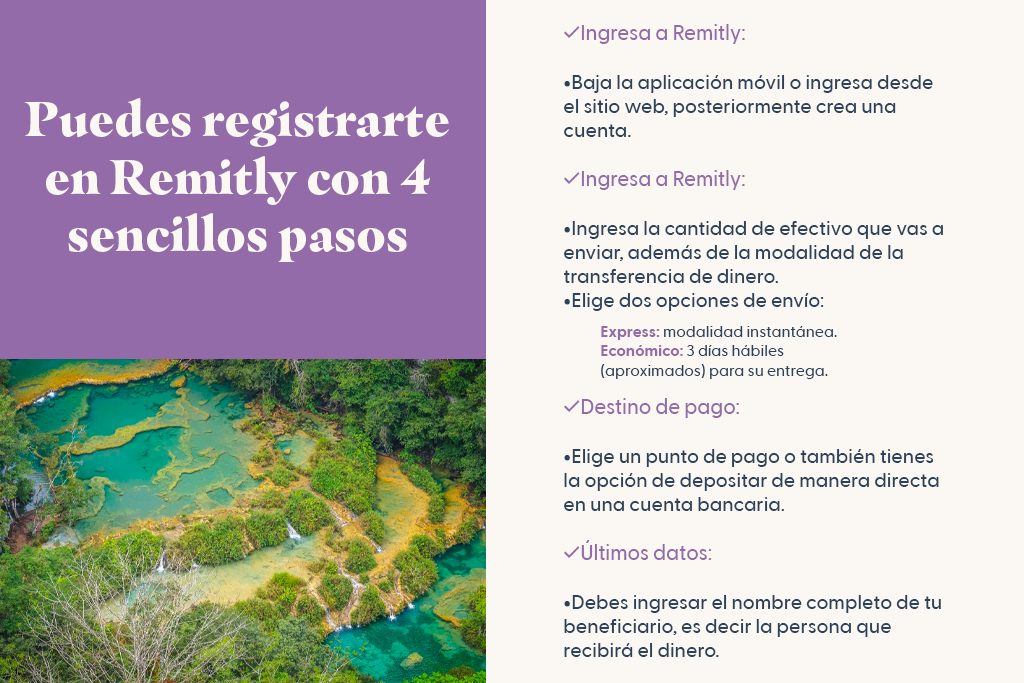 enviar dinero a Guatemala con Remitly