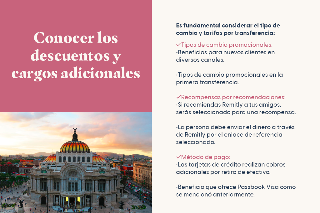 Conocer los descuentos y cargos adicionales