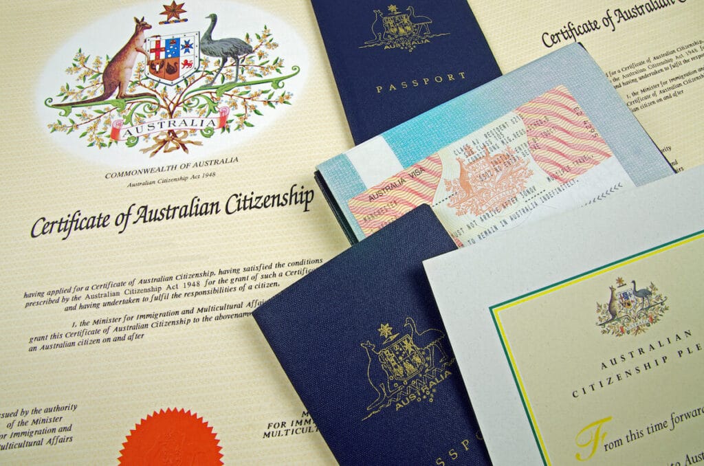 Certificates of Australian Citizenship and passports