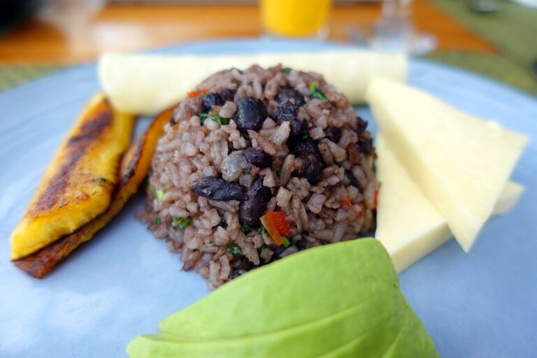 gallo pinto rice on a plate