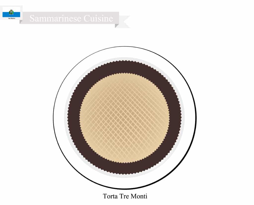 torta tre monti is san marino's national dish