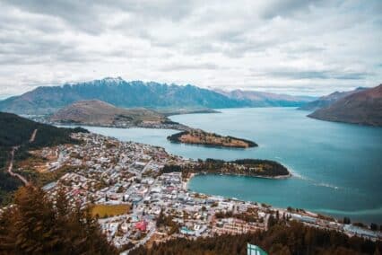 Landscape view of Queenstown New Zealand