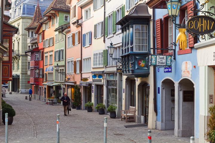 Street view of Augustinergasse Zurich