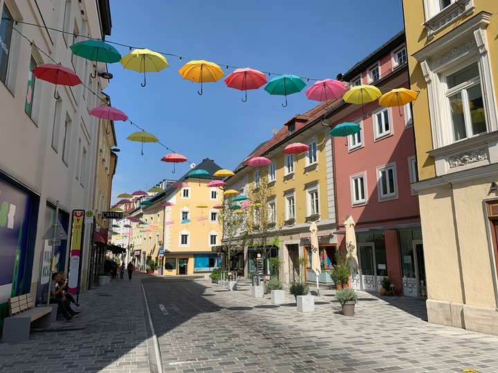 Street view of Lederergasse Villach