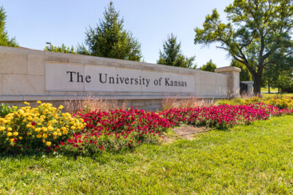 The University of Kansas sign
