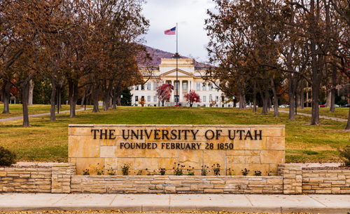 The University of Utah entrance sign