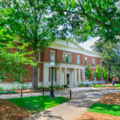 ATHENS, GA, USA - May 3: School of Law on May 3, 2019 at the University of Georgia, North Campus in Athens, Georgia.