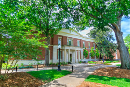 ATHENS, GA, USA - May 3: School of Law on May 3, 2019 at the University of Georgia, North Campus in Athens, Georgia.