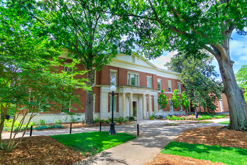 ATHENS, GA, USA - May 3: School of Law on May 3, 2019 at the University of Georgia, North Campus in Athens, Georgia.