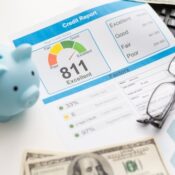 Report credit score banking borrowing application risk form document loan business market concept