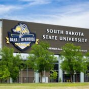 Dykhouse Stadium on the campus of South Dakota State Unversity.