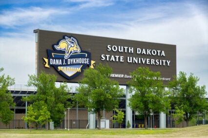 Dykhouse Stadium on the campus of South Dakota State Unversity.