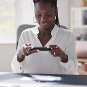 Taking a photo of a mobile bank deposit; check.