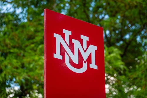 Entrance sign at the University of New Mexico.