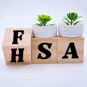 "FSA" and "HSA" words written over wooden cubes
