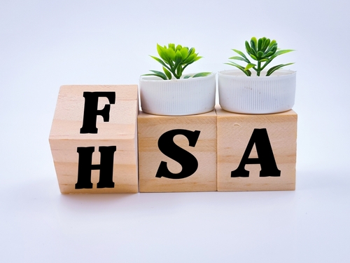 "FSA" and "HSA" words written over wooden cubes