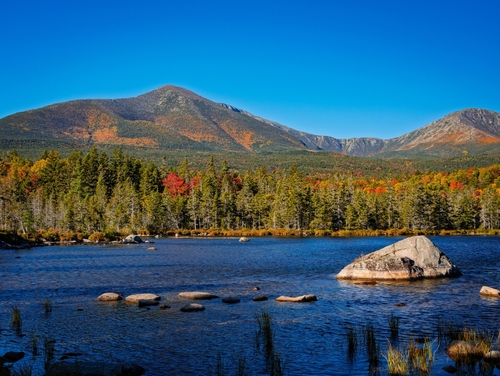Maine Baxter State Park Sandstream Steam Mount Katahdin