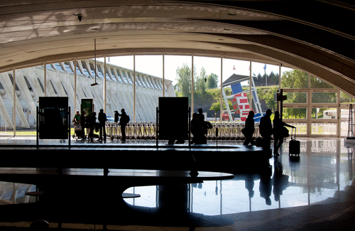 The modern Loiu Bilbao airport.