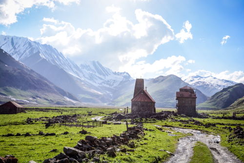 Kazbegi in Georgia.