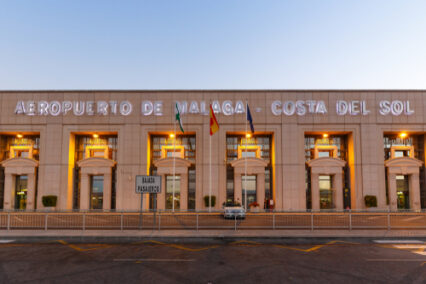 Terminal 2 at Malaga airport in Spain.