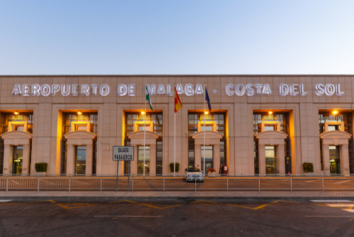 Terminal 2 at Malaga airport in Spain.