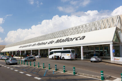 Terminal at Palma de Mallorca airport in Spain.