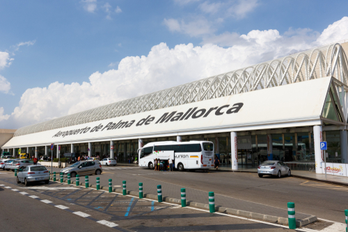 Terminal at Palma de Mallorca airport in Spain.