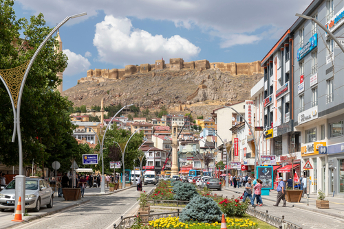 Historical clock tower in Bayburt city center