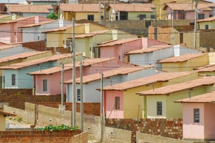 Popular houses built by the Brazilian government for low-income population.
