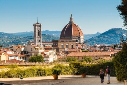 View of Florence from Boboli gardens, Florence (Firenze), Unesco World Heritage site, Tuscany, Italy, Europe