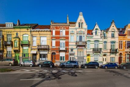Colourful houses of Brussels, the capital of Belgium