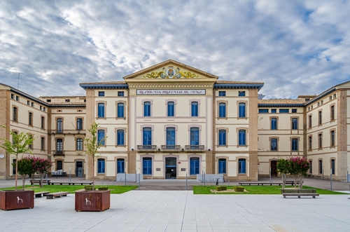 Provincial Children's Residence building, in Huesca, Spain, built in 1925 as an orphanage, currently part of the Huesca Campus of the University of Zaragoza