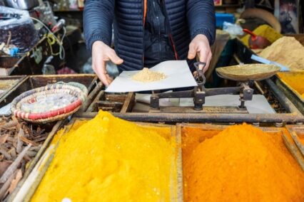 Cardamom for sale, souk market ,Tangier, Morocco, North Africa