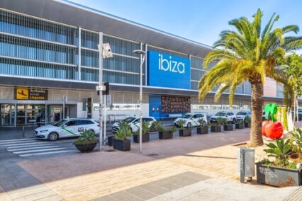 Entrance to Ibiza International Airport.