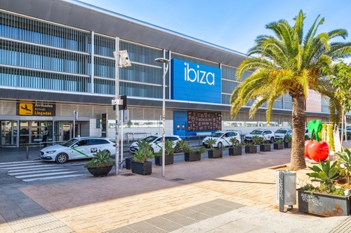 Entrance to Ibiza International Airport.