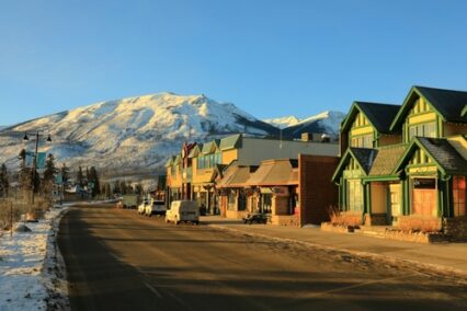 Jasper Main Street and Mount Whistler