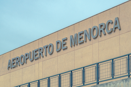 Aeropuerto De Menorca airport sign