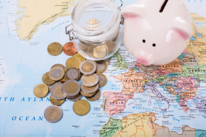 Travel Budget money on your map.